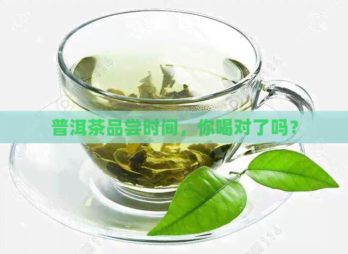 普洱茶品尝时间，你喝对了吗？