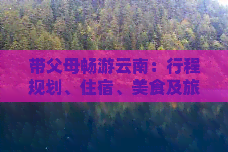 带父母畅游云南：行程规划、住宿、美食及旅游景点全面指南