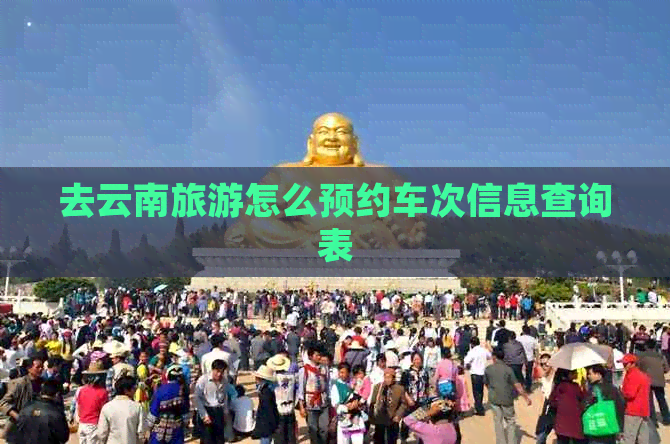 去云南旅游怎么预约车次信息查询表