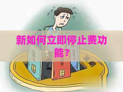 新如何立即停止费功能？