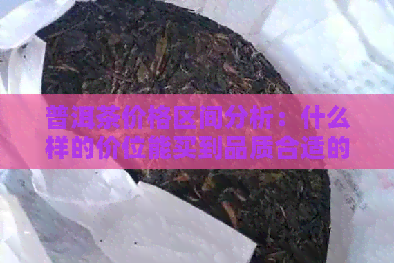 普洱茶价格区间分析：什么样的价位能买到品质合适的普洱茶？