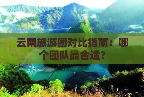 云南旅游团对比指南：哪个团队最合适？