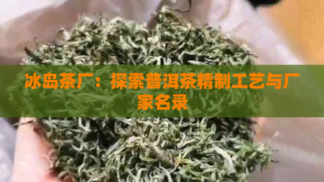 冰岛茶厂：探索普洱茶精制工艺与厂家名录