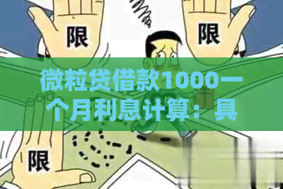 微粒贷借款1000一个月利息计算：具体金额是多少？