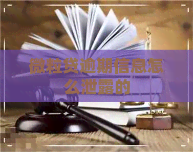 微粒贷逾期信息怎么泄露的