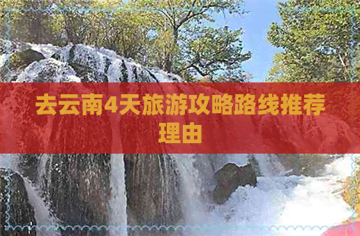 去云南4天旅游攻略路线推荐理由