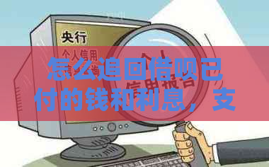 怎么追回借呗已付的钱和利息，支付宝借呗付款后怎么能追回？