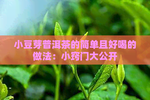 小豆芽普洱茶的简单且好喝的做法：小窍门大公开