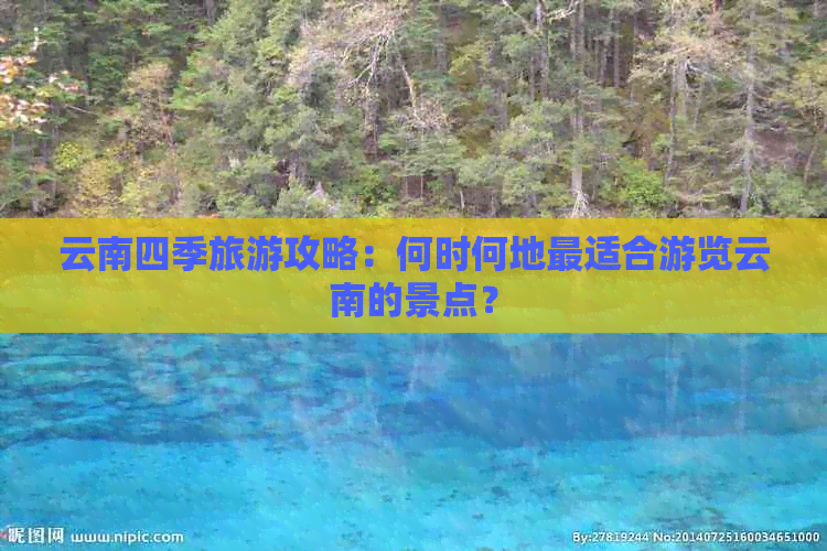 云南四季旅游攻略：何时何地最适合游览云南的景点？