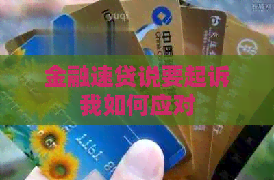 金融速贷说要起诉我如何应对