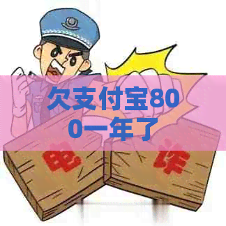 欠支付宝800一年了