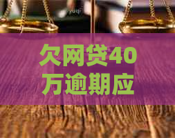 欠网贷40万逾期应该怎么处理