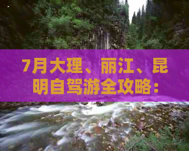 7月大理、丽江、昆明自驾游全攻略：从梧州出发到云南的完美之旅