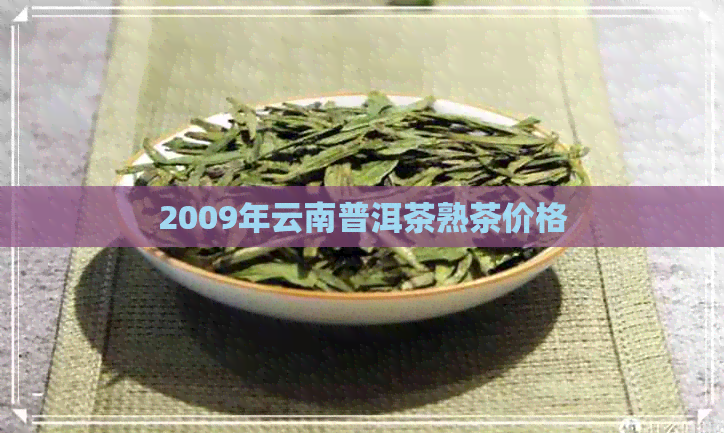 2009年云南普洱茶熟茶价格