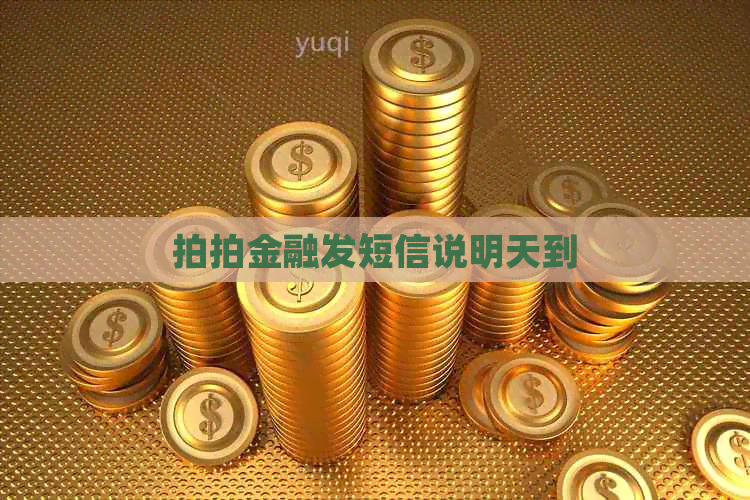 拍拍金融发短信说明天到