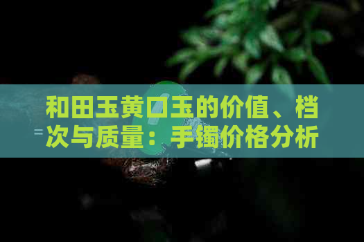 和田玉黄口玉的价值、档次与质量：手镯价格分析