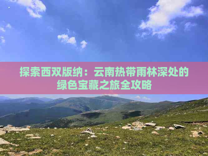 探索西双版纳：云南热带雨林深处的绿色宝藏之旅全攻略