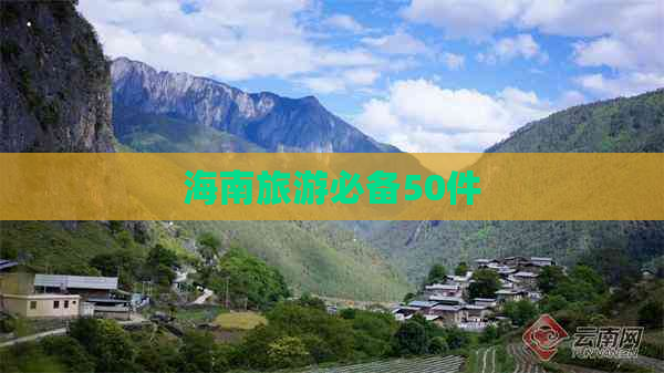 海南旅游必备50件