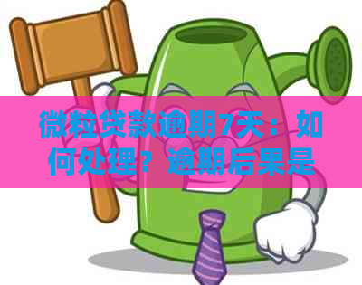 微粒贷款逾期7天：如何处理？逾期后果是什么？解决方案和建议