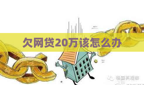 欠网贷20万该怎么办