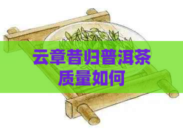 云章昔归普洱茶质量如何