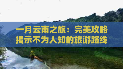 一月云南之旅：完美攻略揭示不为人知的旅游路线与景点