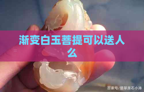 渐变白玉菩提可以送人么