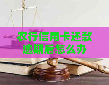 农行信用卡还款逾期后怎么办