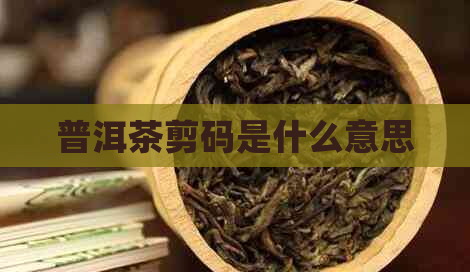 普洱茶剪码是什么意思