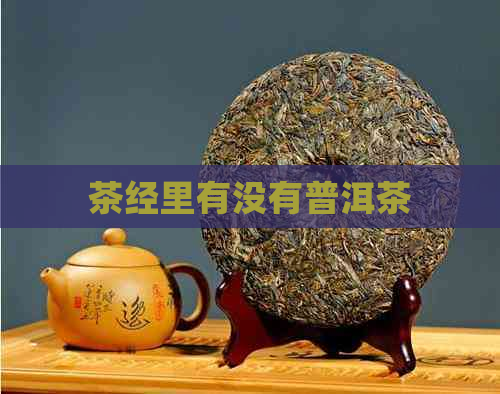 茶经里有没有普洱茶