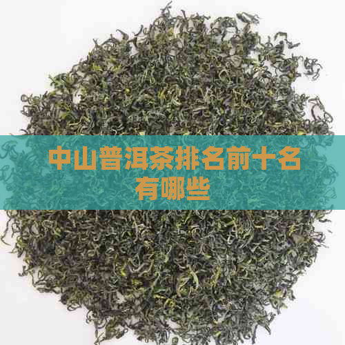 中山普洱茶排名前十名有哪些