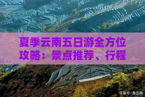 夏季云南五日游全方位攻略：景点推荐、行程规划、美食体验与住宿指南