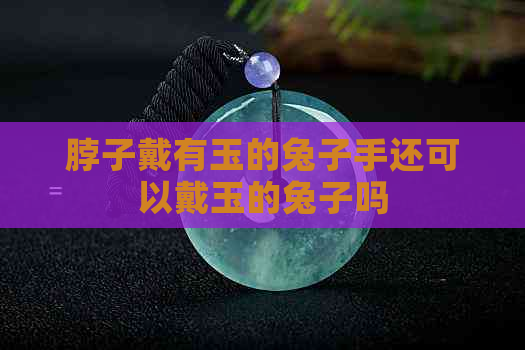 脖子戴有玉的兔子手还可以戴玉的兔子吗