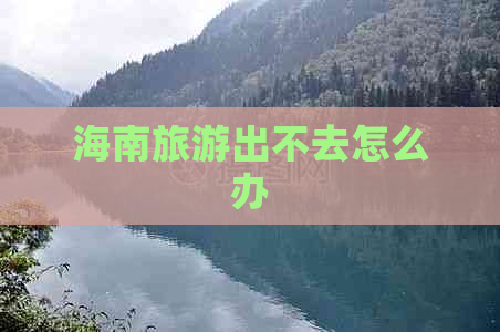 海南旅游出不去怎么办