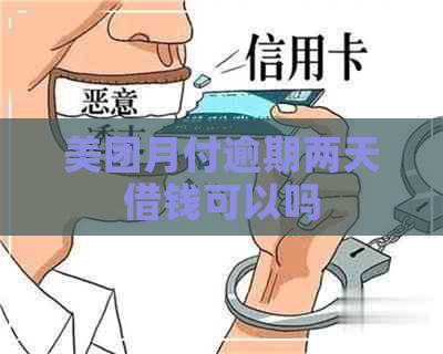 美团月付逾期两天借钱可以吗