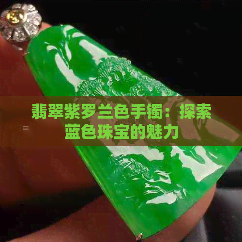 翡翠紫罗兰色手镯：探索蓝色珠宝的魅力