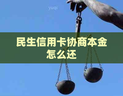 民生信用卡协商本金怎么还