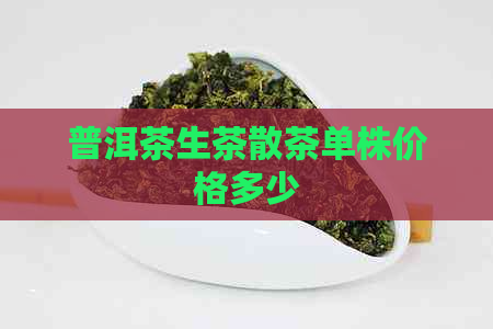 普洱茶生茶散茶单株价格多少