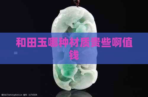 和田玉哪种材质贵些啊值钱