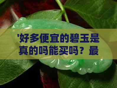 '好多便宜的碧玉是真的吗能买吗？更便宜的碧玉是什么？哪些地方有售？'