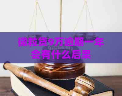 微粒贷9万逾期一年会有什么后果