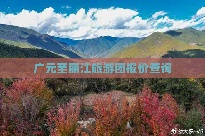 广元至丽江旅游团报价查询