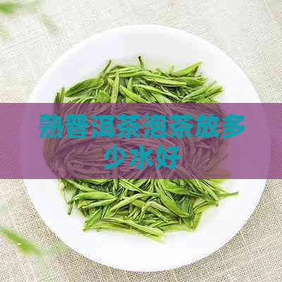 熟普洱茶泡茶放多少水好