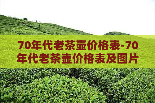 70年代老茶壶价格表-70年代老茶壶价格表及图片