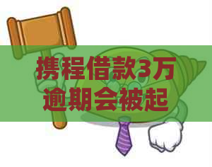 携程借款3万逾期会被起诉吗