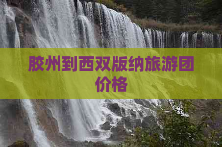 胶州到西双版纳旅游团价格