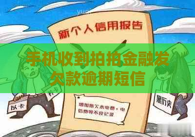 手机收到拍拍金融发欠款逾期短信