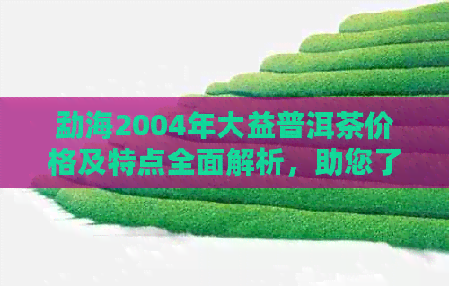 勐海2004年大益普洱茶价格及特点全面解析，助您了解当时的市场行情