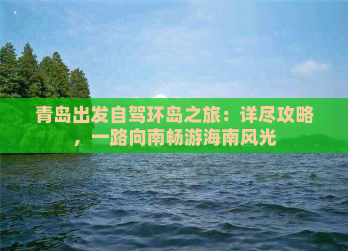 青岛出发自驾环岛之旅：详尽攻略，一路向南畅游海南风光