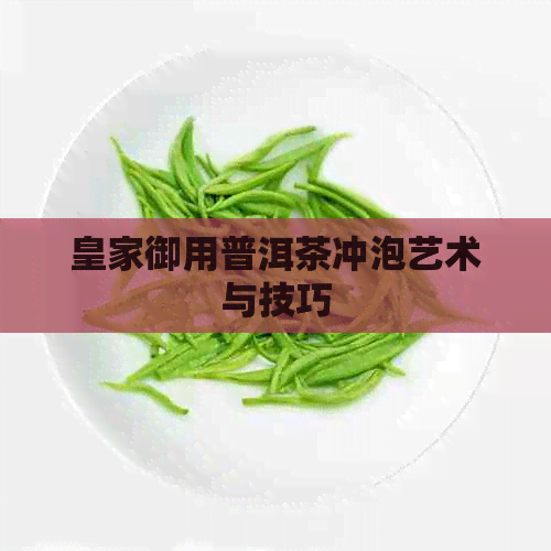 皇家御用普洱茶冲泡艺术与技巧